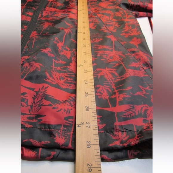 Sunrise Kingdom Waterproof Windbreaker Hawaiian Style Black/Red Size Large - Picture 15 of 15